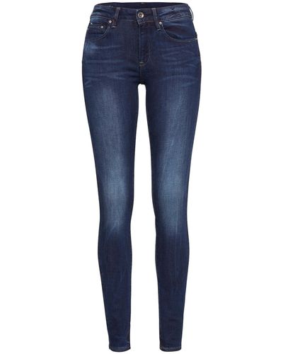 G-Star RAW Skinny-fit-Jeans Midge Zip (1-tlg) Plain/ohne Details - Blau