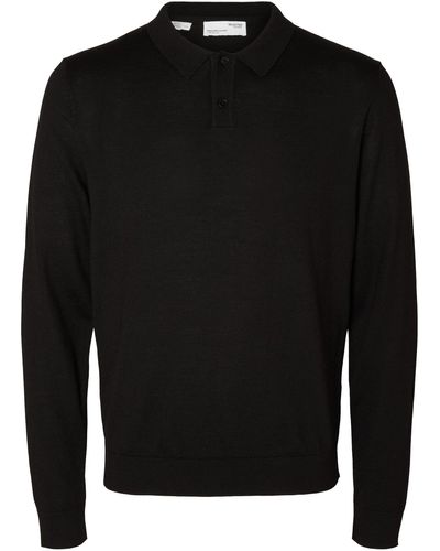 SELECTED Pullover 'town' - Schwarz