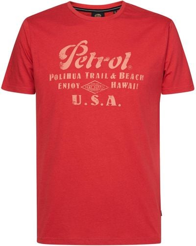 Petrol Industries T-shirt 'sandcastle' - Rot