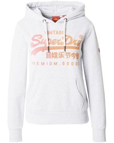 Superdry Sweatshirt 'tonal vl graphic' - Weiß