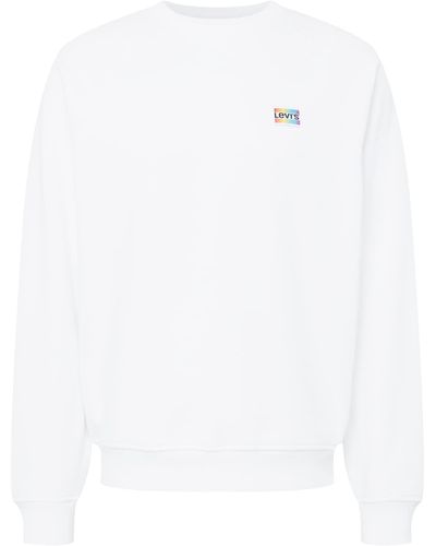 Levi's Sweatshirt 'relaxed raglan crewneck' - Weiß