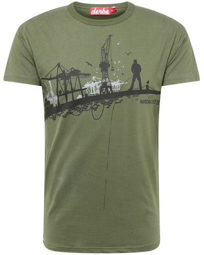 Derbe T-shirt 'hafenschiffer' - Grün
