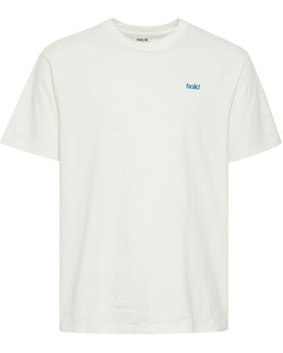 Solid T-shirt 'isho' - Weiß