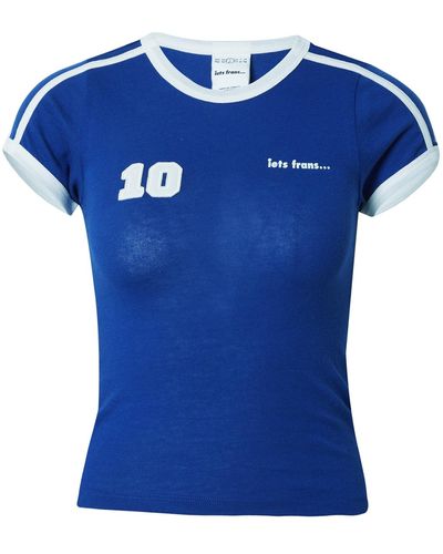 iets frans... T-shirt 'if mia football baby' - Blau