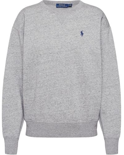 Polo Ralph Lauren Sweatshirt 'ls po-long sleeve-knit' - Grau