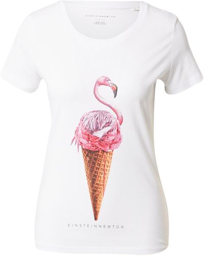 EINSTEIN & NEWTON Shirt 'flamingo ice' - Weiß