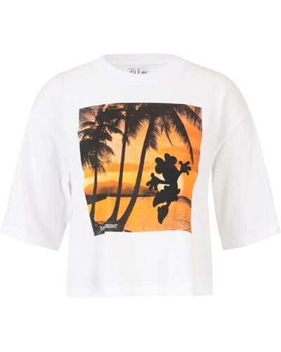 Only Petite T-shirt 'mickey life' - Weiß
