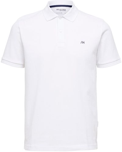 SELECTED Poloshirt 'dante' - Weiß