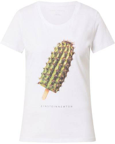 EINSTEIN & NEWTON T-shirt 'cactus ice' - Weiß