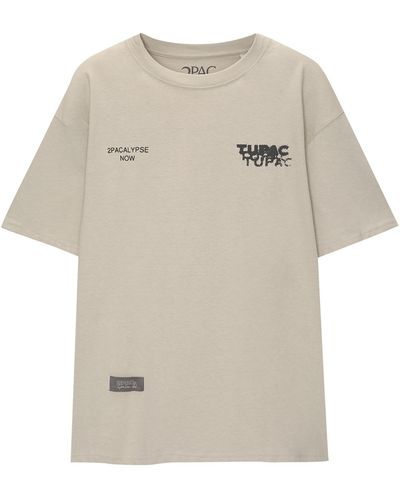 Pull&Bear T-shirt 'tupac 2pacalypse now' - Weiß