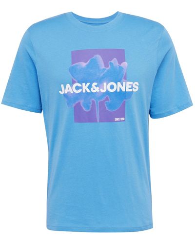 Jack & Jones T-shirt 'florals' - Blau