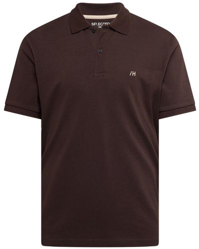 SELECTED Poloshirt 'slhdante' - Braun