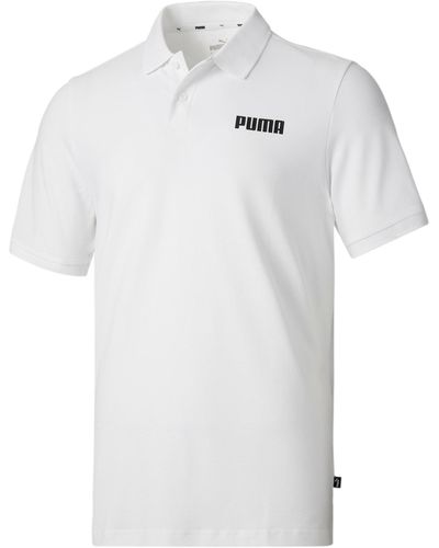 PUMA Essentials Piqué Poloshirt White M - Weiß