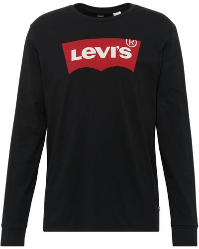 Levi's Shirt 'ls graphic tee t2' - Schwarz