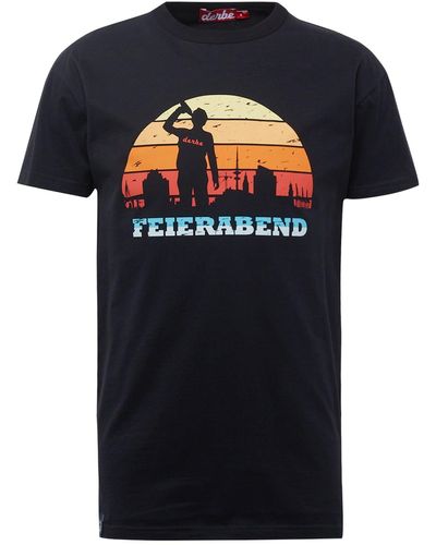 Derbe T-shirt 'feierabend' - Schwarz