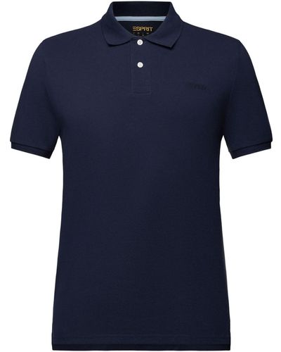 Esprit Piqué-Poloshirt - Blau