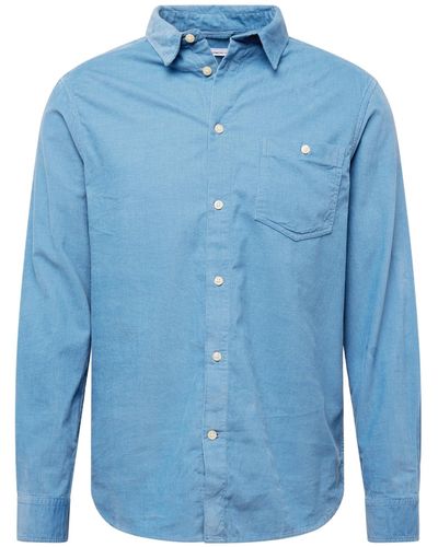 Knowledge Cotton Hemd (gots) - Blau