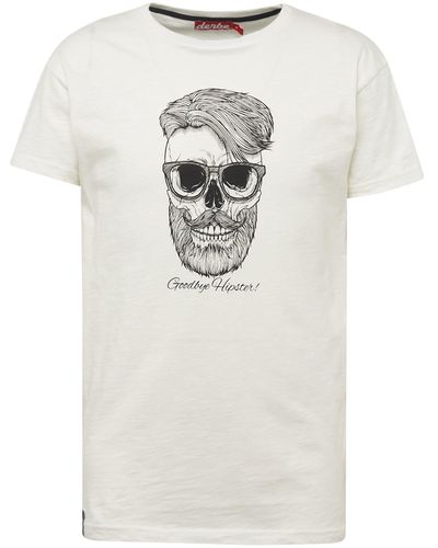 Derbe T-shirt 'hipster' - Weiß