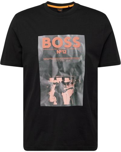 BOSS T-shirt 'bossticket' - Schwarz