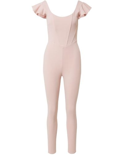 TFNC London Jumpsuit SABRINA (1-tlg) Volant - Pink