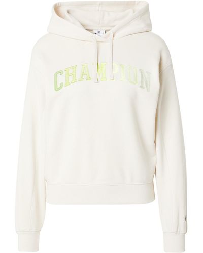 Champion Sweatshirt (1-tlg) Stickerei - Weiß