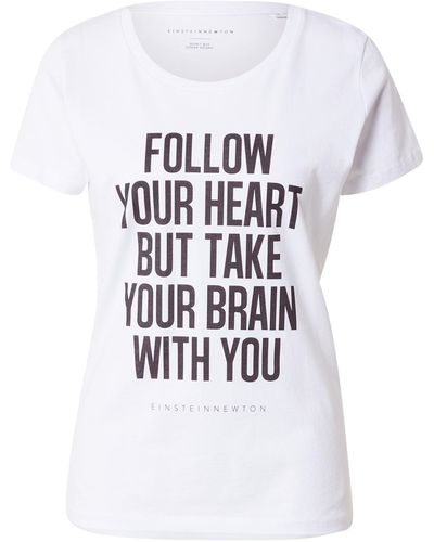 EINSTEIN & NEWTON T-shirt 'brain' - Weiß