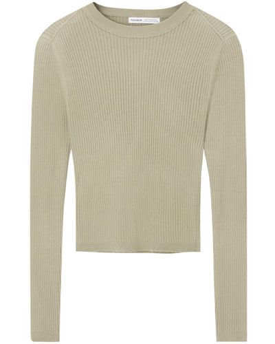 Pull&Bear Pullover - Grün