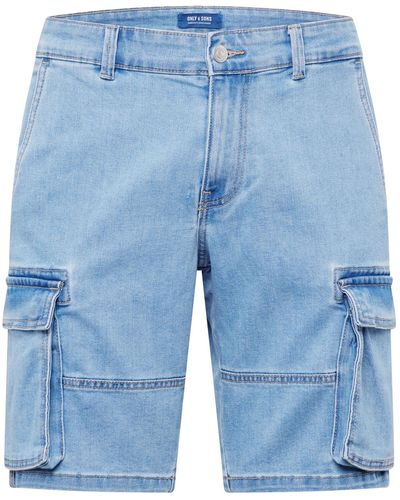 Only & Sons Shorts 'onscam stage' - Blau