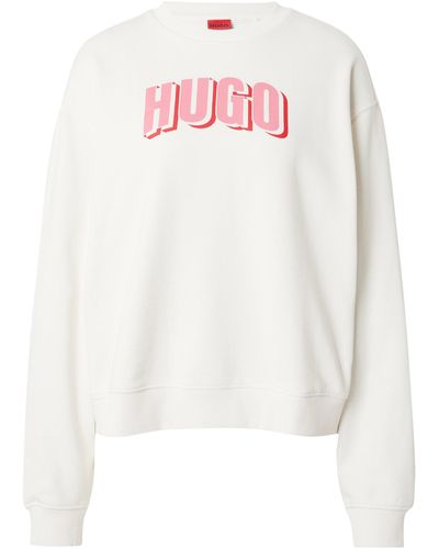 HUGO Sweatshirt 'deroxina' - Weiß