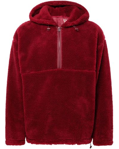 Levi's Sweatshirt 'cozy half zip hoodie' - Rot