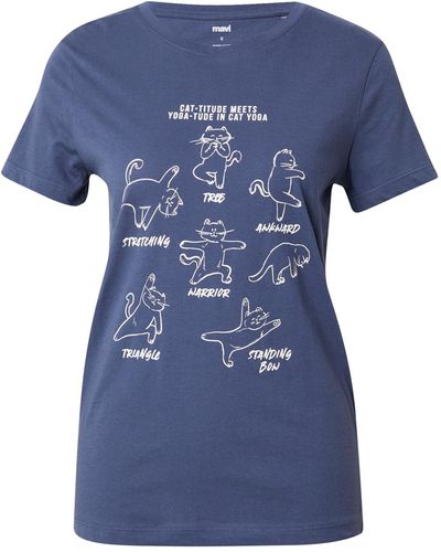 Mavi T-shirt 'cat yoga' - Blau