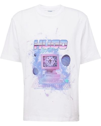 HUGO T-shirt 'naradie' - Weiß