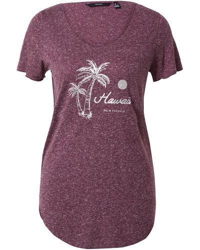 Vero Moda T-Shirt LUA (1-tlg) Plain/ohne Details - Lila