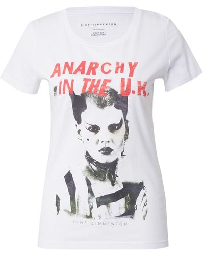 EINSTEIN & NEWTON T-shirt 'anarchy' - Weiß