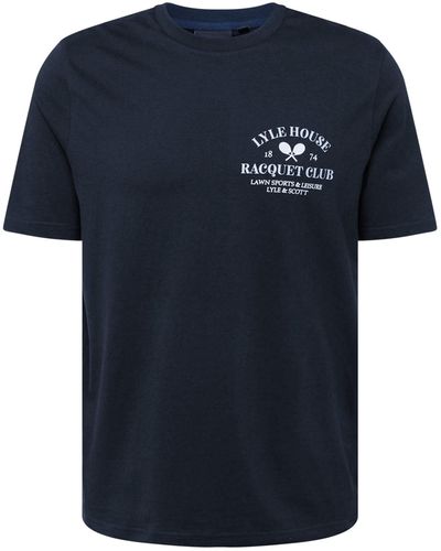 Lyle & Scott T-shirt 'racquet club' - Blau