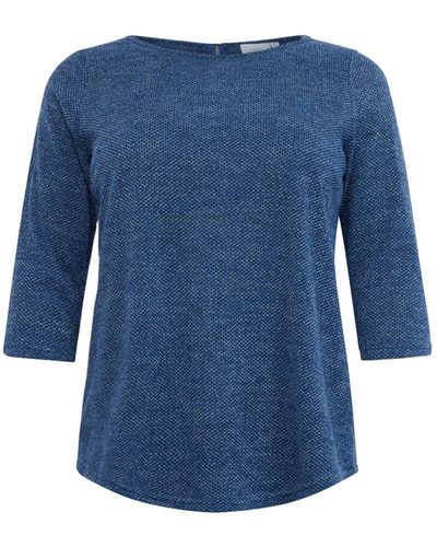 Only Carmakoma Shirt 'martha' - Blau