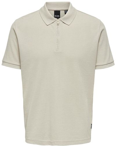 Only & Sons Poloshirt 'mike' - Weiß