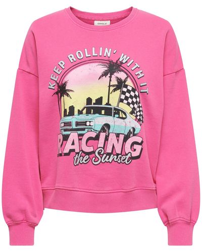 ONLY Sweatshirt 'lucinda' - Pink