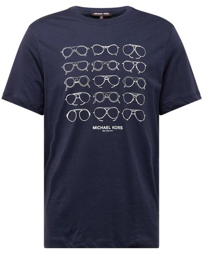 Michael Kors T-shirt 'aviator history' - Blau