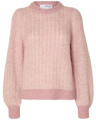 SELECTED Pullover 'mejse' - Pink