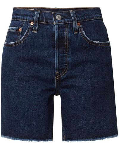 Levi's Jeans '501 mid thigh short' - Blau