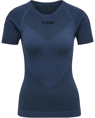 Hummel Sportshirt 'first seamless' - Blau