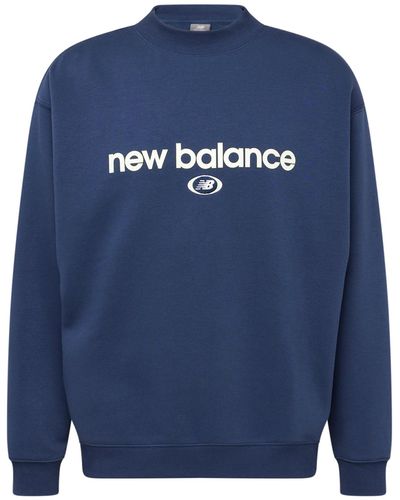 New Balance Sweatshirt 'hoops' - Blau