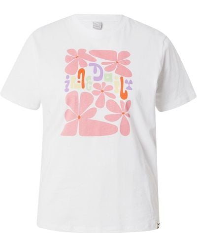 Iriedaily T-shirt 'de la fleur' - Weiß