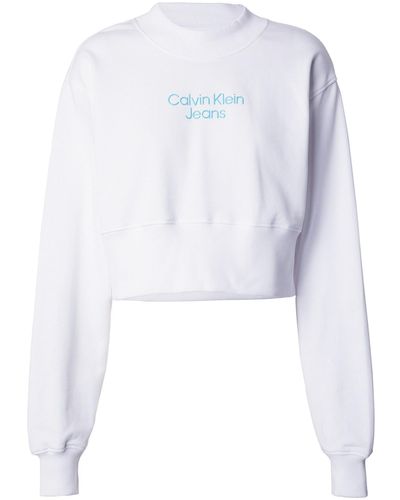 Calvin Klein Sweatshirt 'institutional' - Weiß