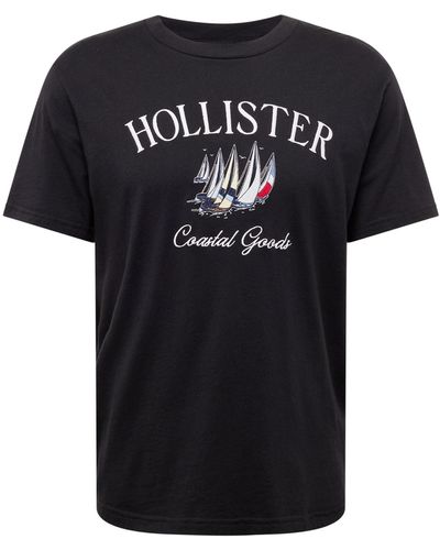 Hollister T-shirt 'coastal' - Schwarz