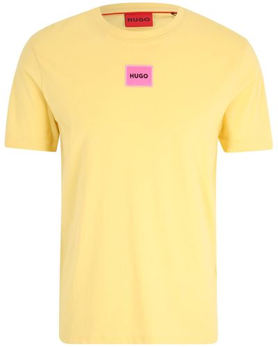 HUGO T-shirt 'diragolino212' - Gelb
