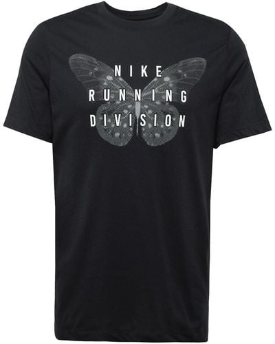 Nike Sportshirt 'run division' - Schwarz