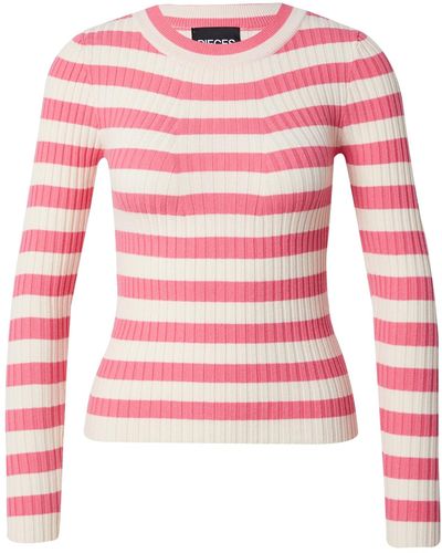 Pieces Pullover 'crista' - Pink