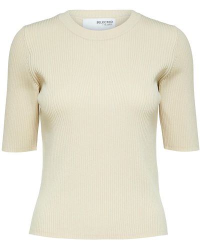 SELECTED Pullover 'mala' - Natur
